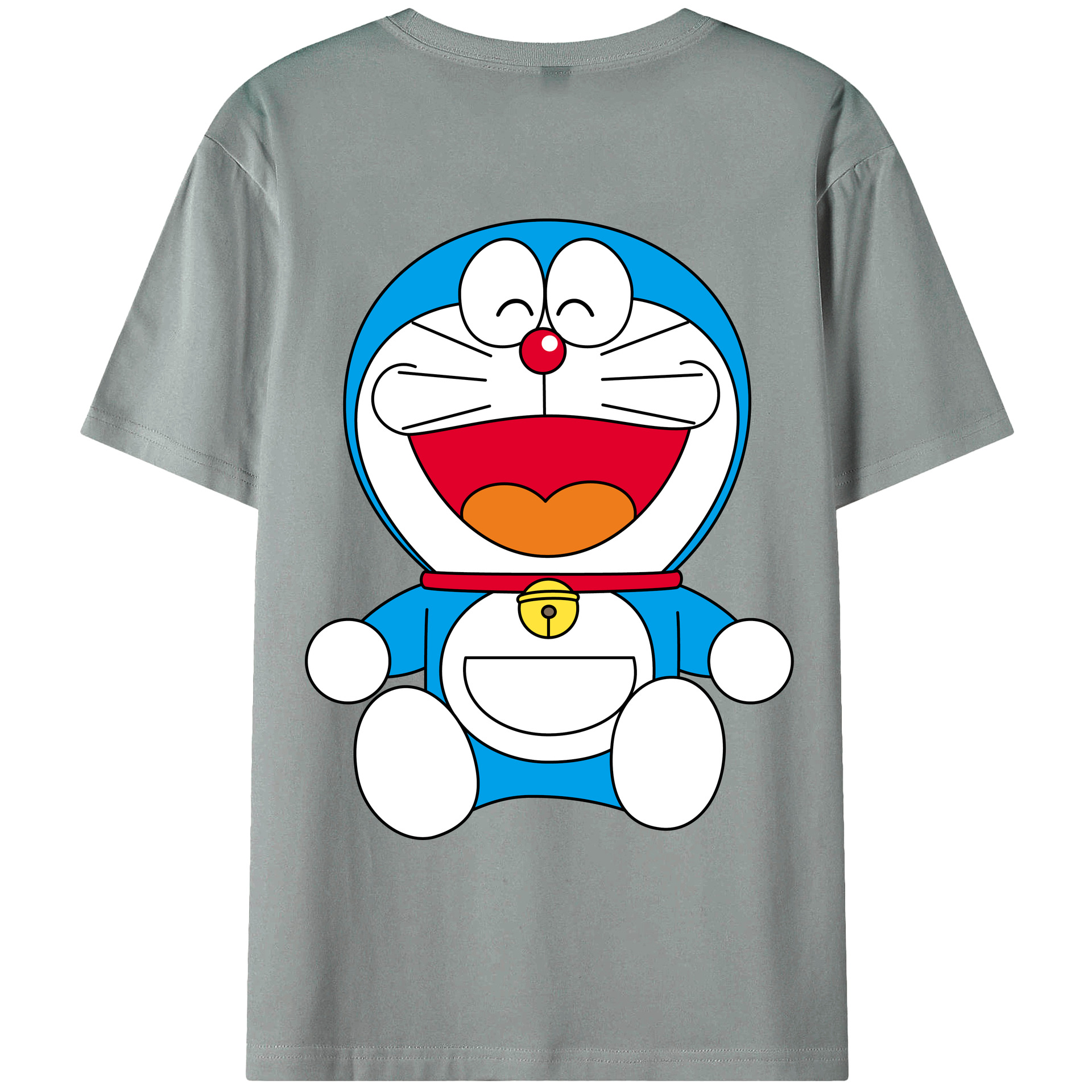 （画像用） ドラえもん Doraemon 綿100％ メンズ半袖Tシャツ（バックプリント） 通気性